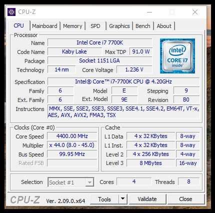 Процесор Intel® Core™ i7-7700K lga 1151