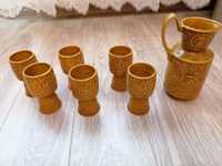Set ceramica vechi carafă și pahare