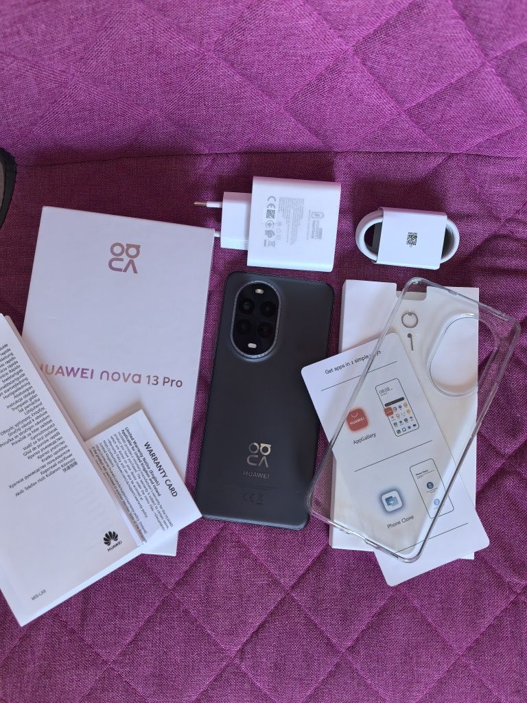 Чисто нов+подарък зарядно, Huawei Nova 13 pro с гаранция до 2027!
