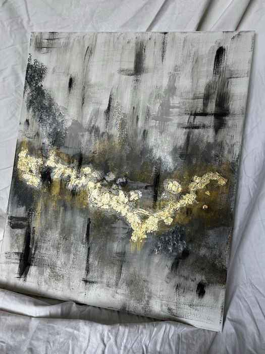 Tablou pictura abstracta lucrat manual