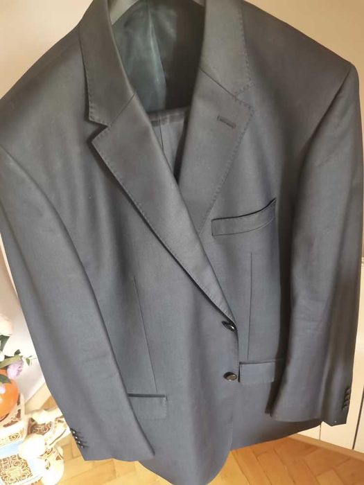 Луксозен мъжки костюм Kiğılı голям номер САКО и ПАНТАЛОН тъмно син