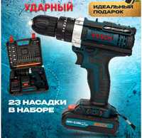 Шуруповерт Bosch + комплект 23 насадок