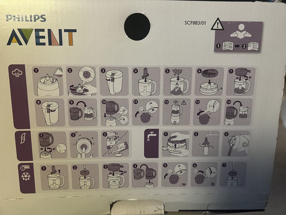 Aparat de gatit la abur Philips Avent 4 in 1 caută un nou bebeluș