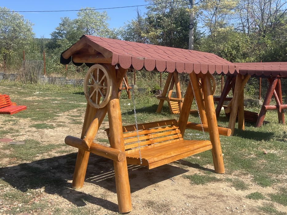 Balansoar din lemn masiv / leagan rustic