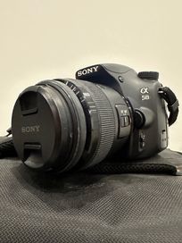 Професионален фотоапарат Сони Алфа А58 пълен комплект