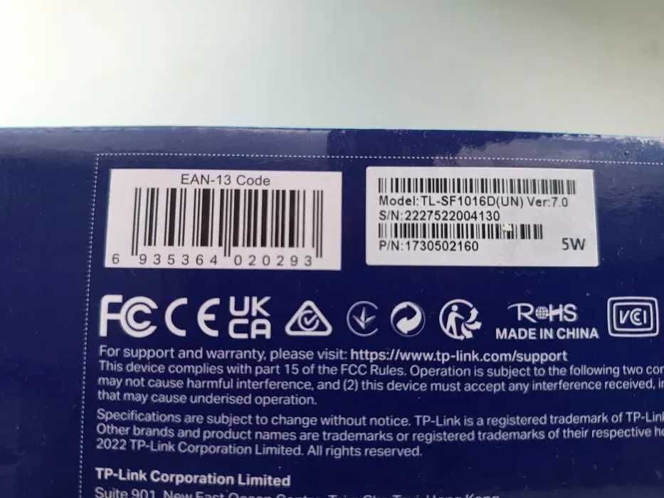 Свитч Коммутатор TP-LINK TL-SF1016D
