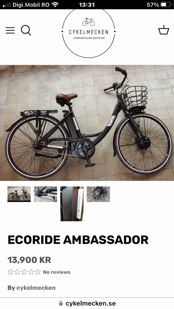 Bicicleta electrică Hibrid Ambasador ECO ride