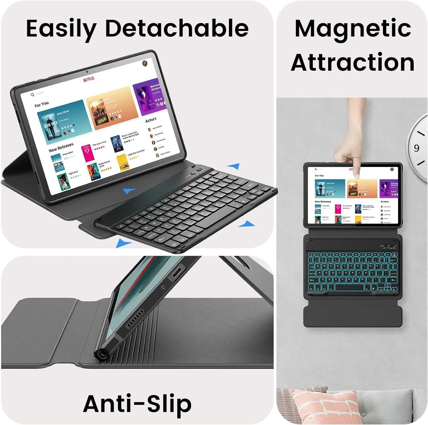 Husă tastatură INFILAND Samsung Galaxy Tab A9+ Plus 11 inch model 2023