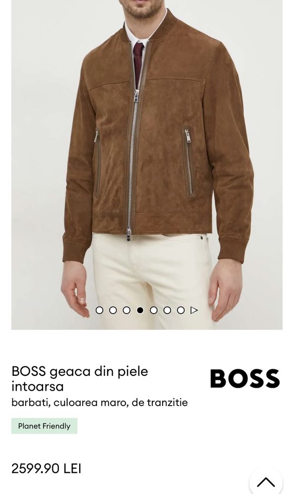 Geaca barbati piele naturala Hugo Boss M