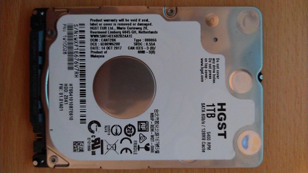 Vand HDD Hitachi HGST 1 TB, f. silentios