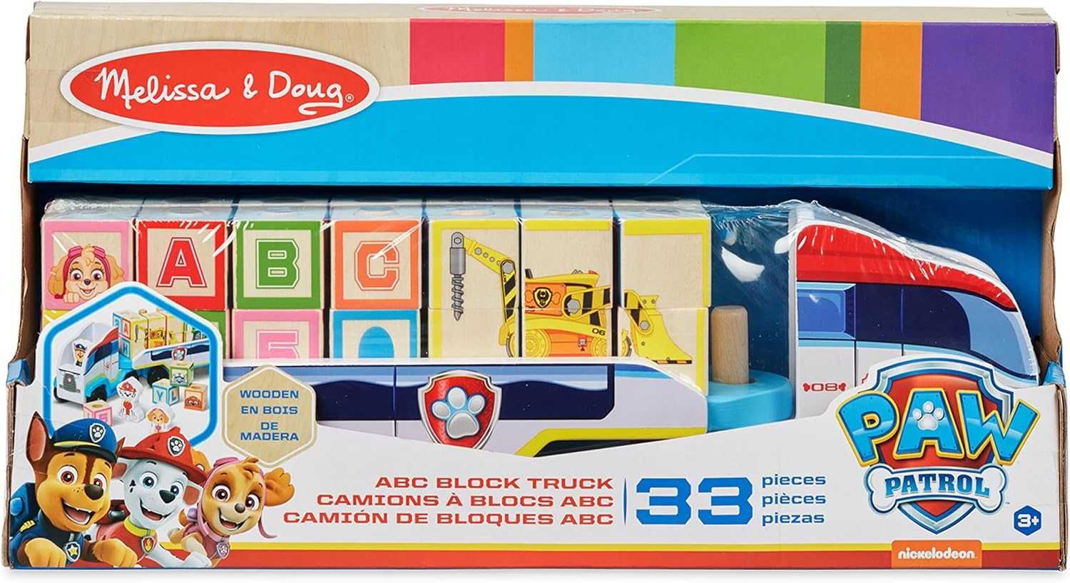 Дървен камион с кубчета с азбуката Melissa & Doug Сортер Paw Patrol