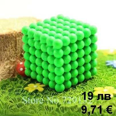 Магнитен пъзел NEOCUBE NEON GREEN 216 бр. 3Д пъзел с магнитни топче