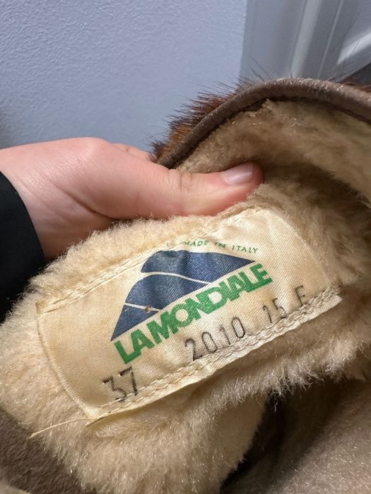 Ghete montane( vintage) din blană și piele naturală