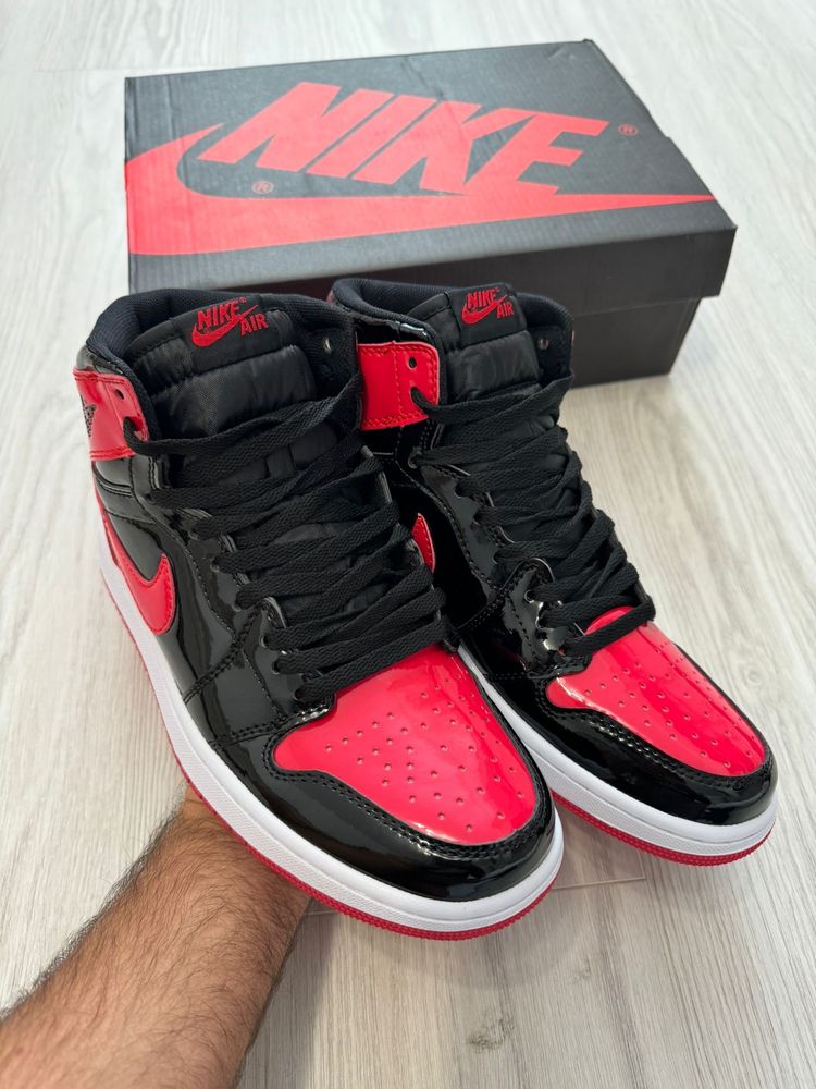 Adidasi AIR JORDAN 1 Retro High OG - PATENT BRED | Calitate Full Box