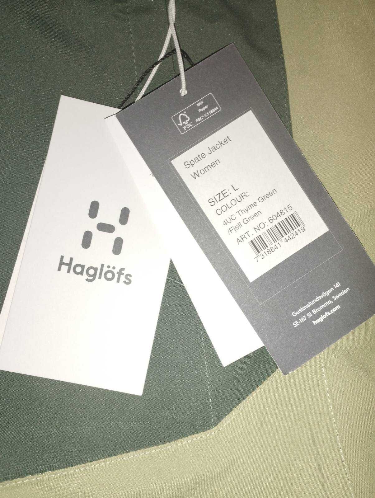 Haglofs Дамско туристическо яке "шел" Haglofs Spate, ново, размер L