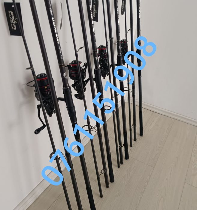 Set 4 Lansete Legend CRAP 3,6m + 4 Mulinete Black Shadow cu Baitrunner