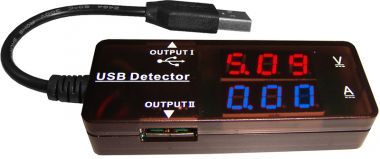 Voltmetru/Ampermetru USB - 3,2-15V/0-3A C.C.