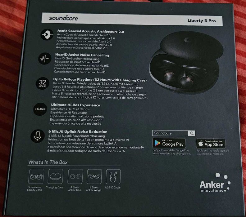 Безжични слушалки Soundcore Liberty 3 Pro True Wireless Ebuds ANC+LDAC