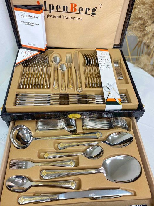 Прибори за хранене 112 части лукс