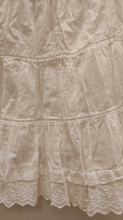 Fusta alba lunga DopoDopo Girls 128 cm