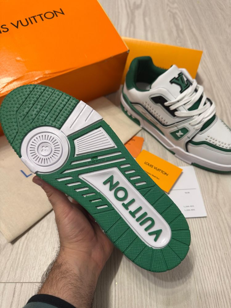 Adidasi Louis Vuitton | LV Trainer leather low trainers | Verde
