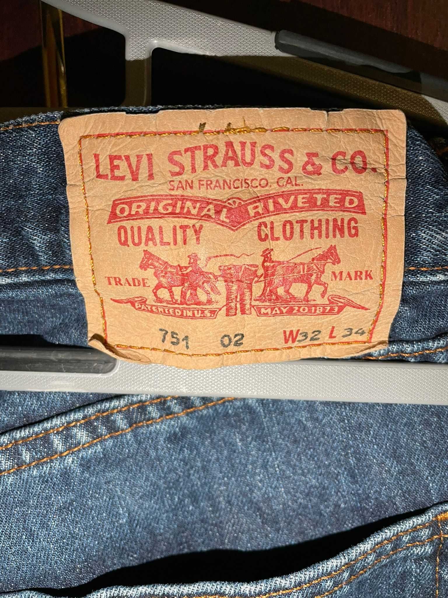 Blugi Levi Strauss 751 Vintage Mens W32 L34 Regular Fit Straight Leg