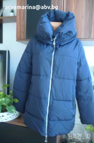 тъмносиньо яке пух на Zara- р-р М