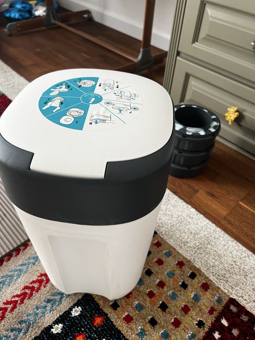 Cos pentru scutece Sangenic Twist and Click, Alb, Tommee Tippee