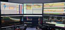 6 Monitoare LED  DELL 27 inch pe suport aluminiu 6 posturi