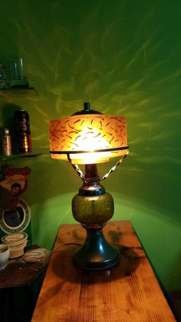 Настолна лампа - Настолна лампа 60 см от хром и декоративно стъкло