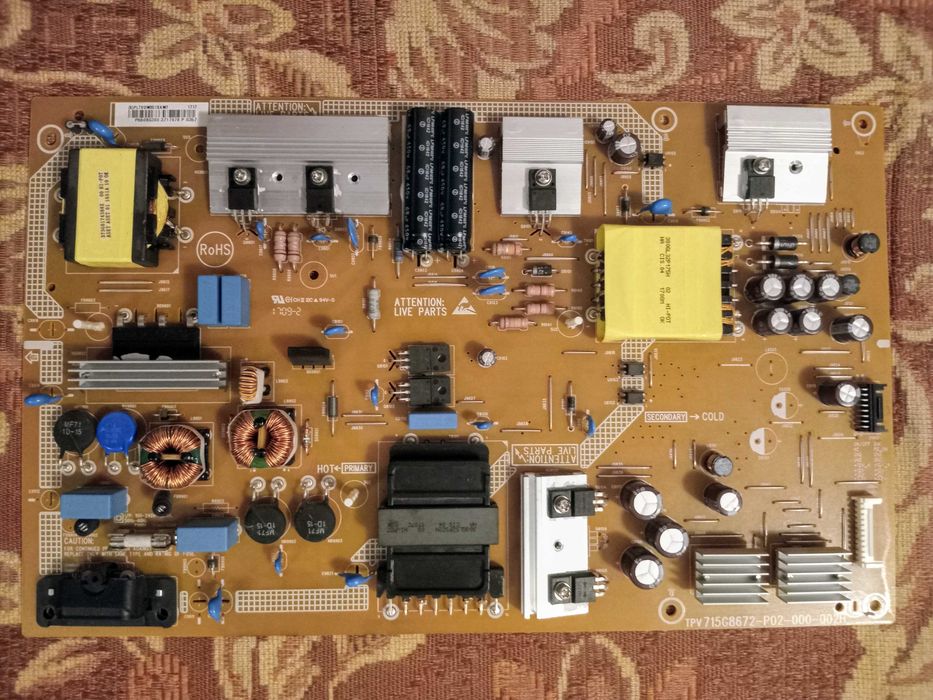 Componente din smart tv Philips 55PUS6162/12 cu display spart, 4K, 55"