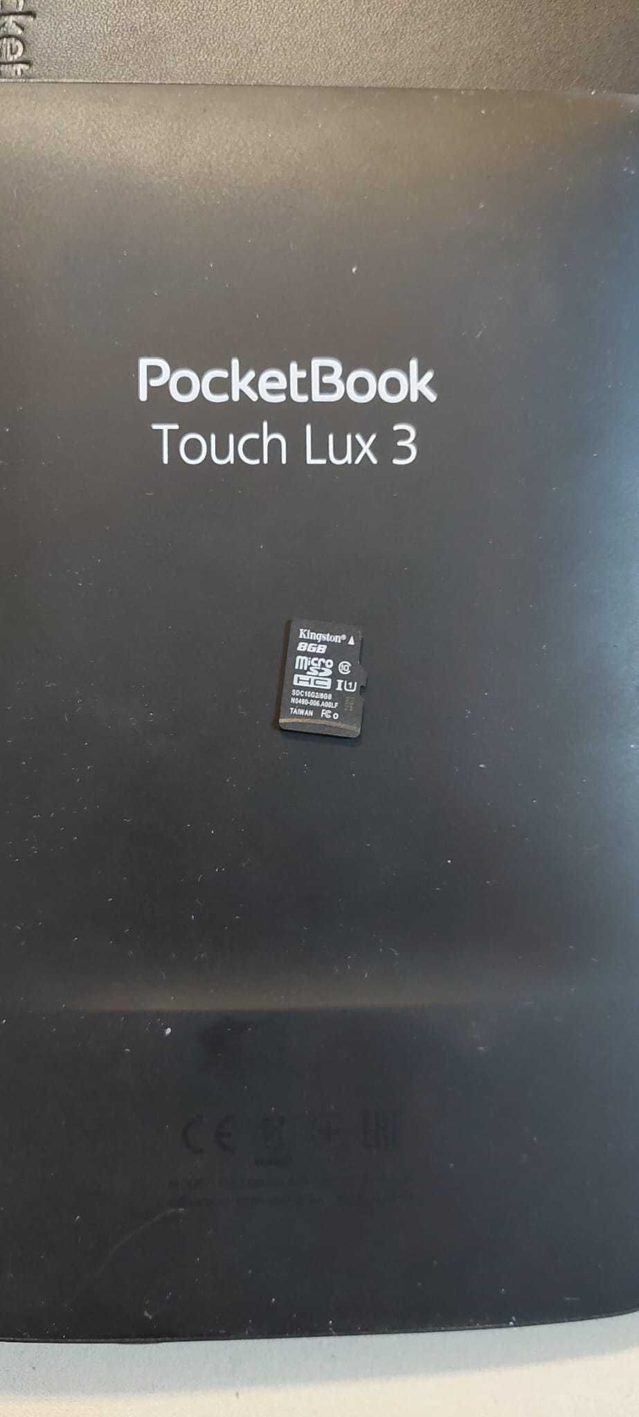 E-book Reader PocketBook Touch Lux 3 Negru + Husa /Card 8Gb Cadou