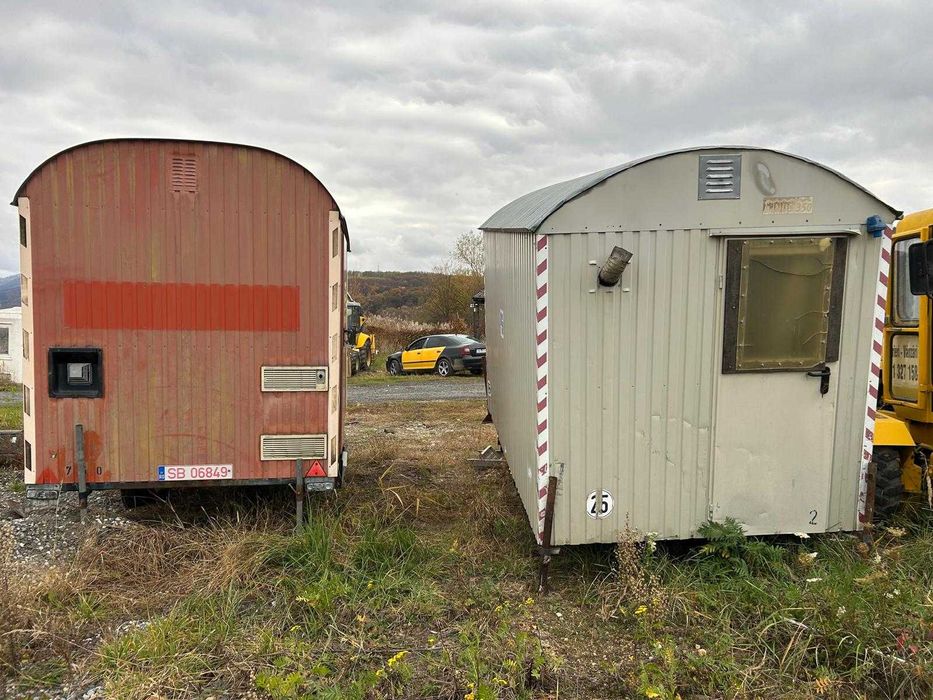remorca container cu incalzire/ organizare santier/vestiar/depozit