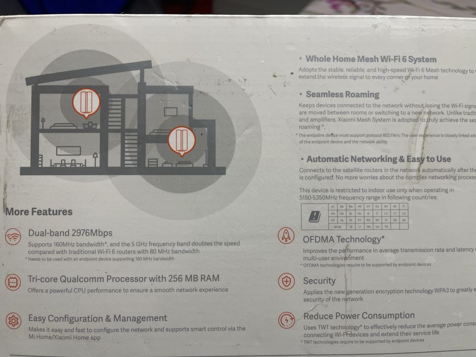 Xiaomi Mesh System AX3000 2Pack Wi-fi  6