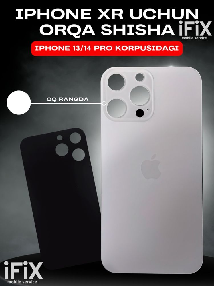 Iphone xr 14-15-16 pro korpus orqa krishkasi