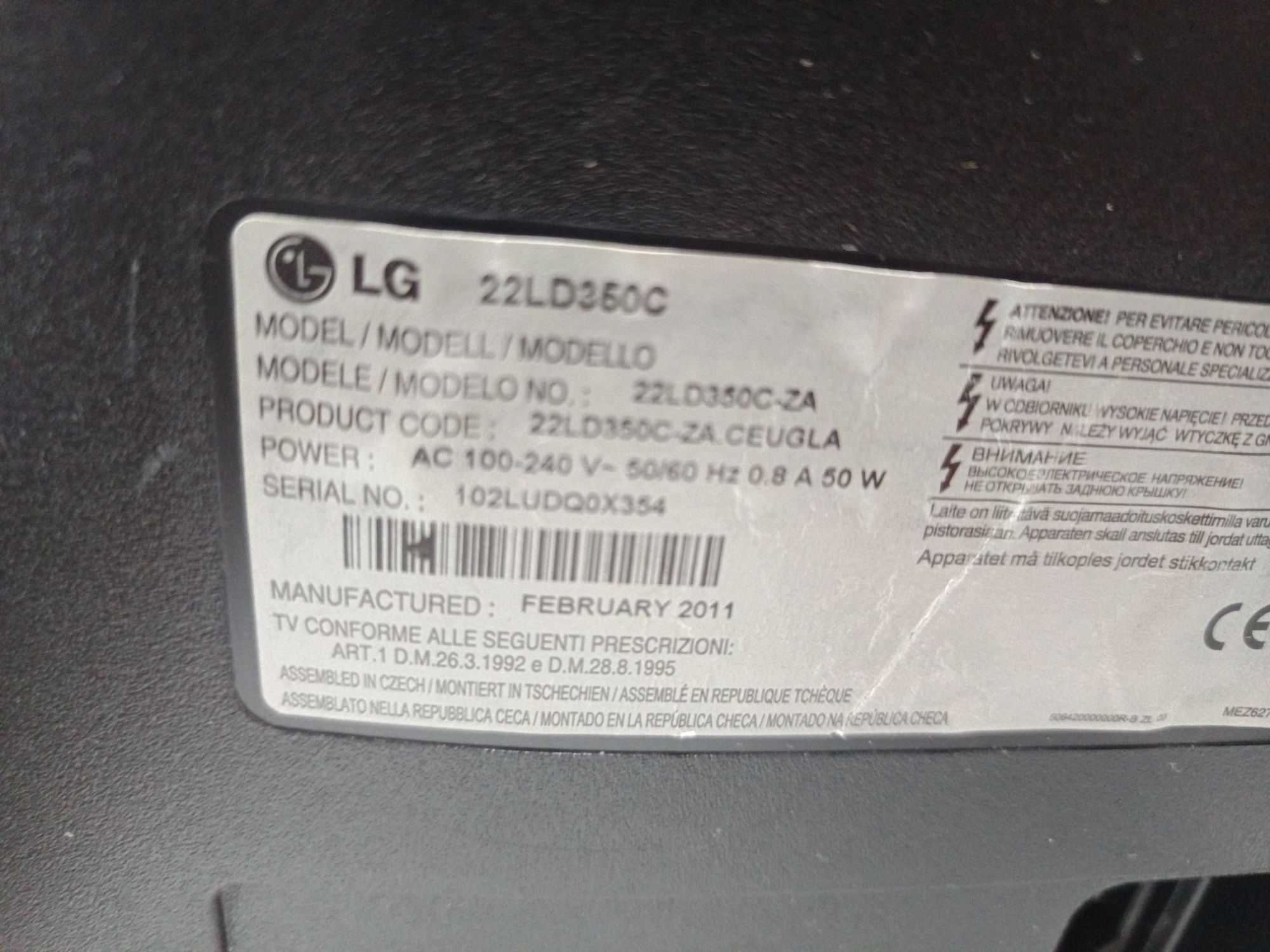 Tv Philips 37cm tub si Lg 54cm led