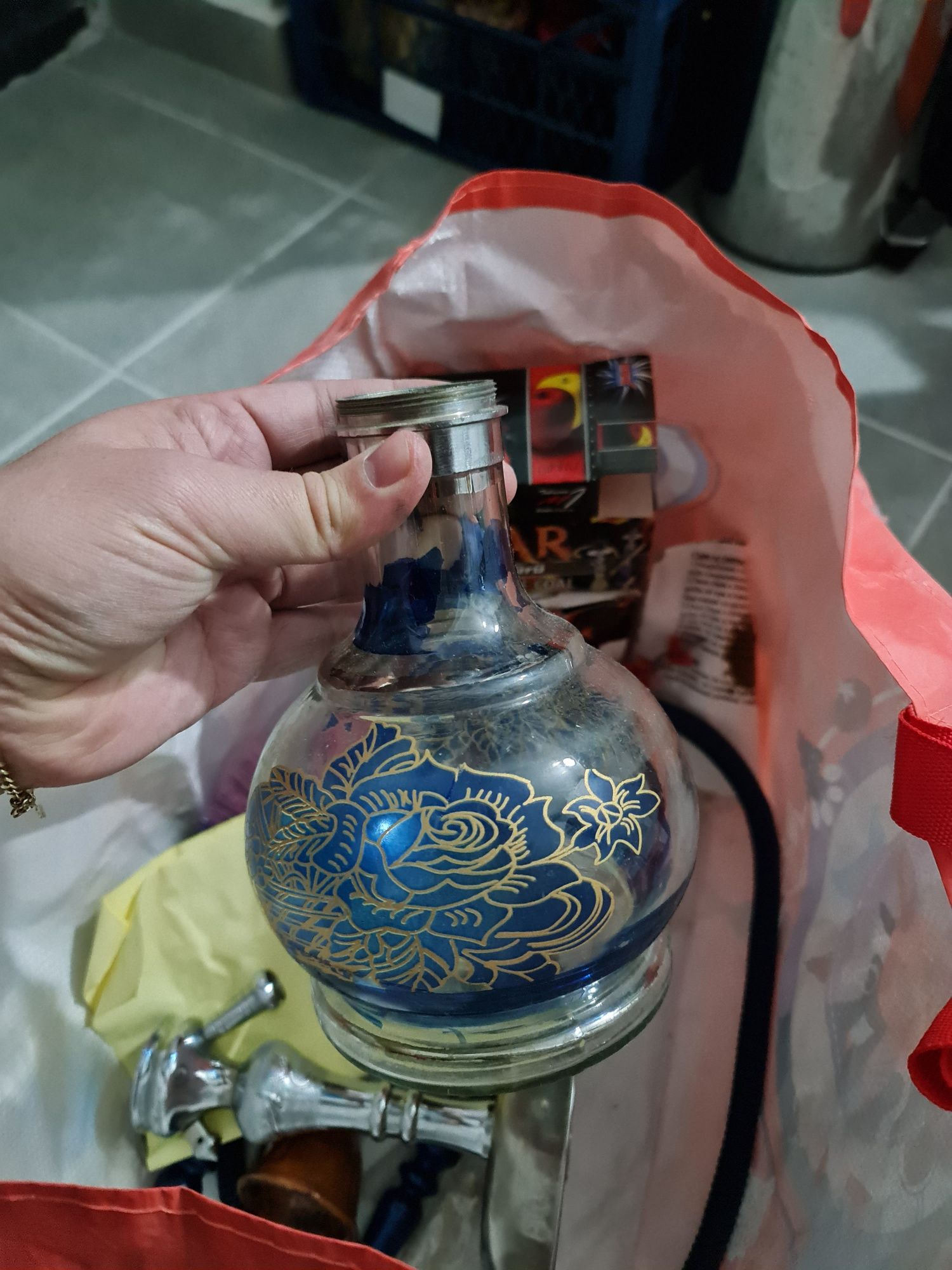 Narghilea completa, functionala, folosita de putine ori
