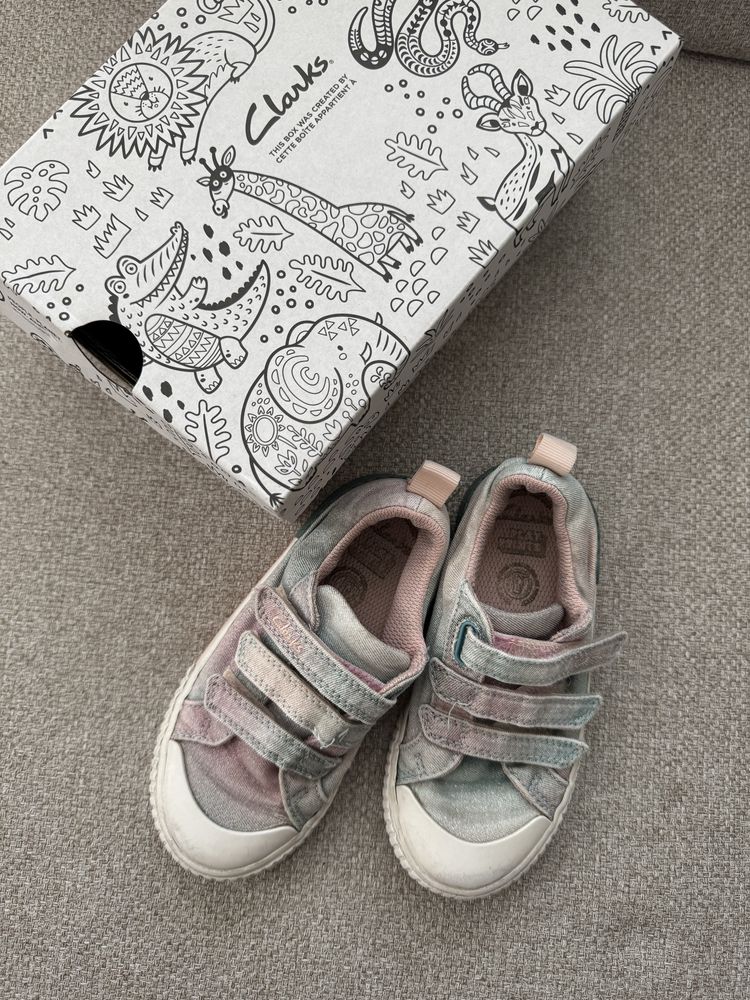 Clarks, Кецове Foxing Brill с велкро, Розово, 26 EU