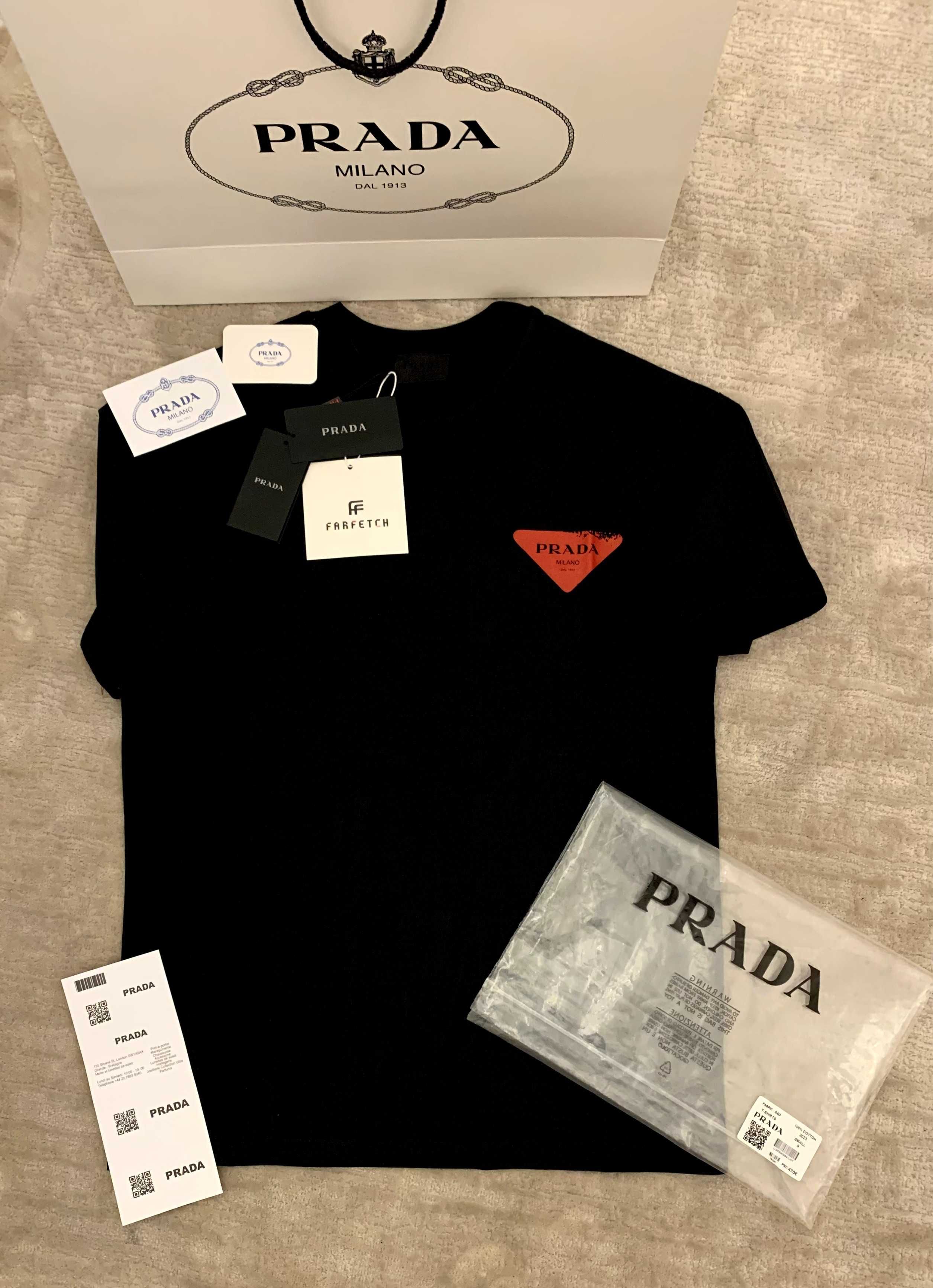 Tricou Prada logo-print T-shirt