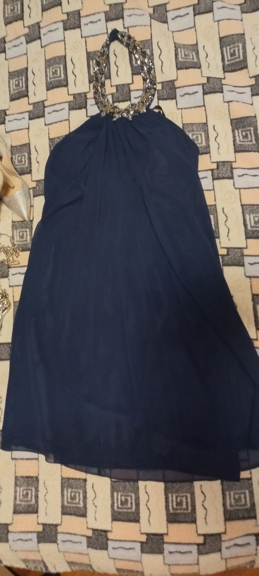 Официална тъмно синя рокля 50 лева