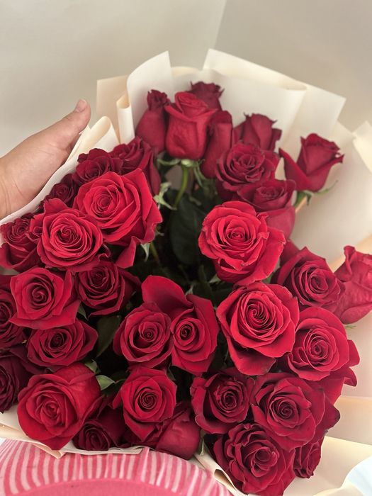 Метровые розы. Огромный букет