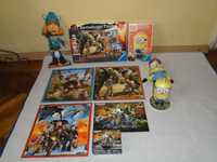 Puzzle dragons, despicable m3, playmobil