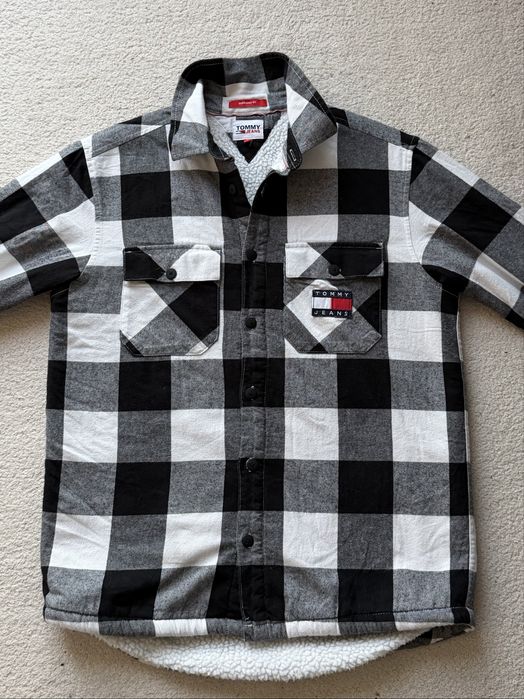 Tommy Hilfiger,geacă-cămașă îmblănită pt.bărbați,măr.M