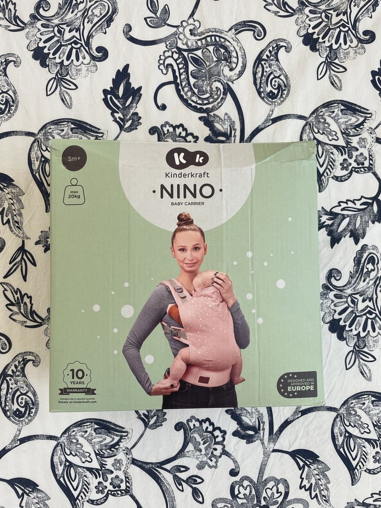Ергономична Раница За Бебе KinderKraft NINO, CONFETTI PINK