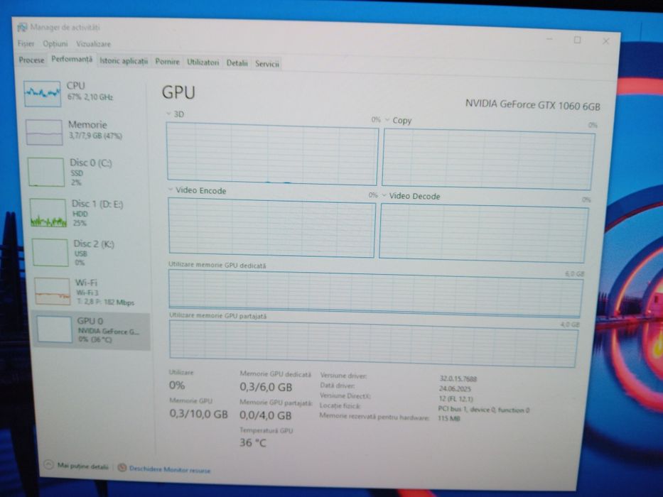 Pc Gaming i5 6400 gtx1060 6gb  8gb ram ssd+hdd 1tb