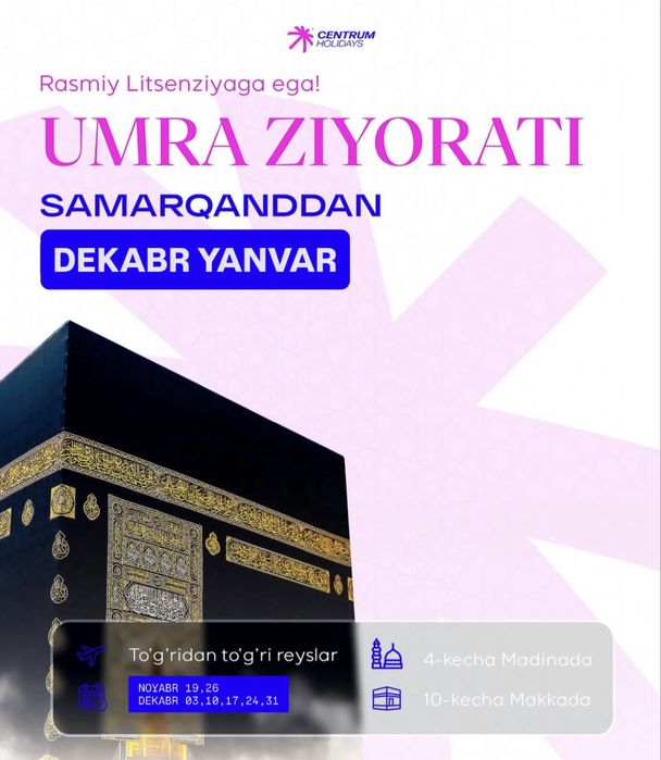 Litsenziyaga ega Umra Safar