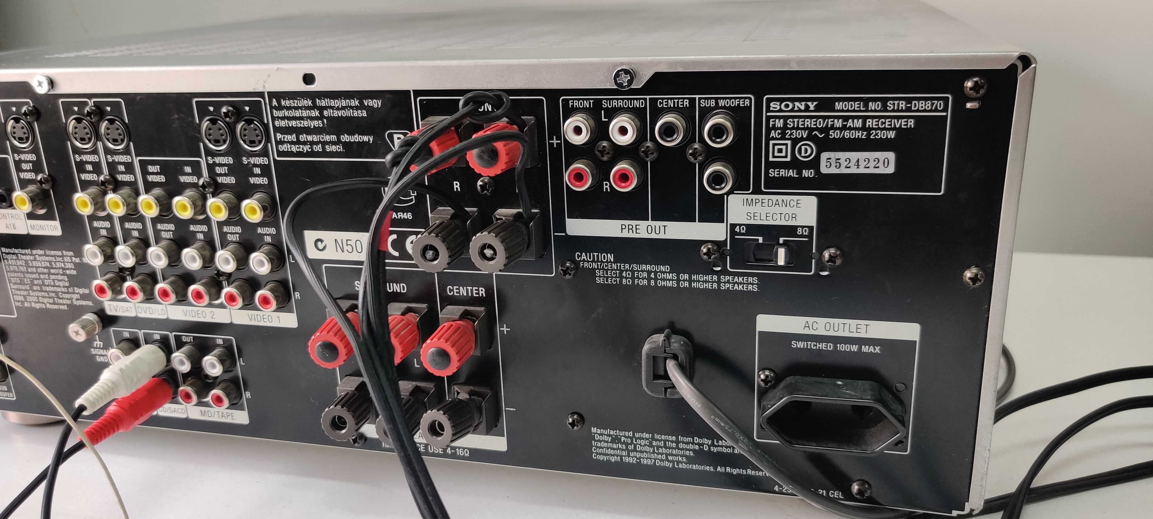 Sony STR DB 870 QS muzica 5.2 si stereo satie muzica