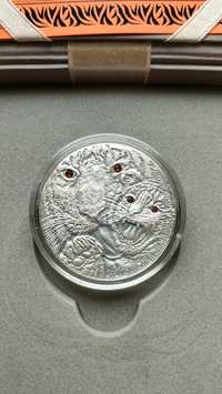Серебряная монета,Тигры,оригинал,сертификат! Или как красивый подарок!