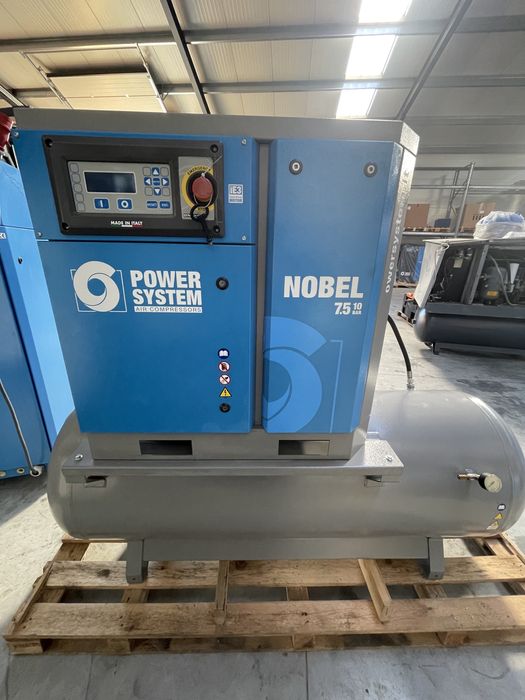 Compresor second hand cu surub Power System Nobel 7,5kw cu Rez 500L