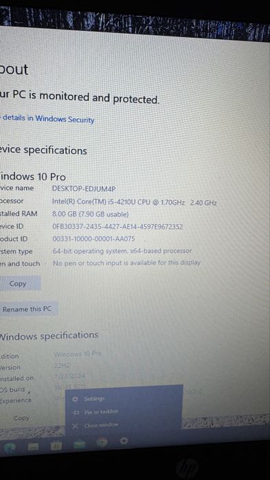 Laptop hp 840 i5